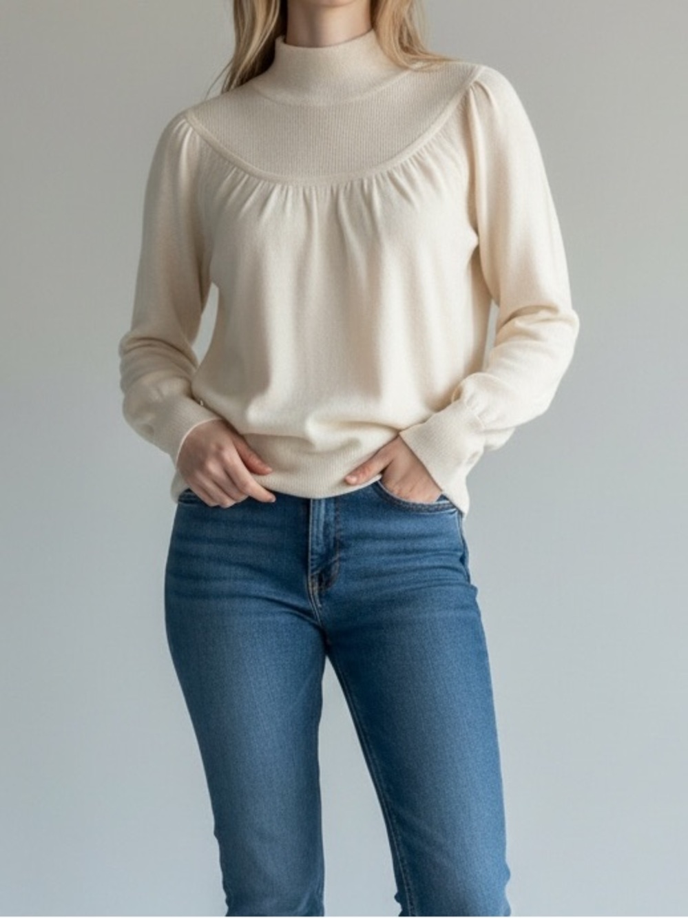 NWT Maeve Anthropologie mock neck dolman sweater oatmeal xs